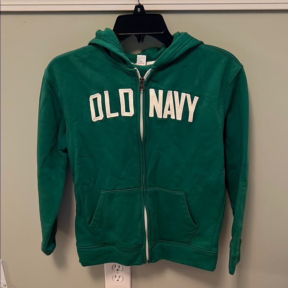 Old Navy Green Zip-Up Jacket with Hood